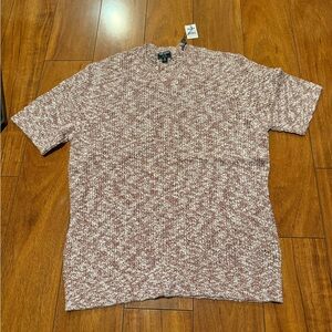 NWT TODD SNYDER Men’s Red and White Knit Short Sleeve Top